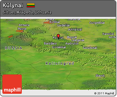 Satellite Panoramic Map of Kūlynai