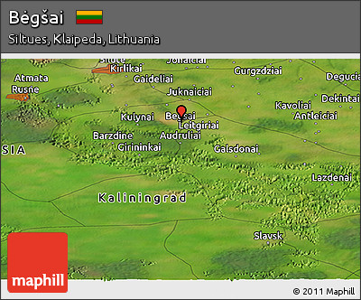 Satellite Panoramic Map of Bėgšai