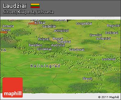 Satellite Panoramic Map of Laudžiai