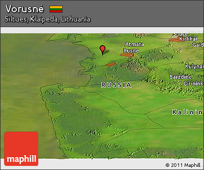 Satellite Panoramic Map of Vorusnė