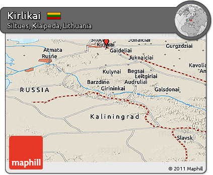 Shaded Relief Panoramic Map of Kirlikai