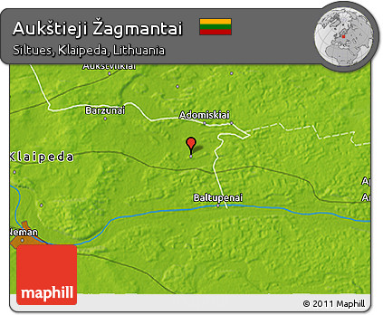 Physical 3D Map of Aukštieji Žagmantai