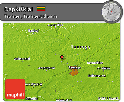 Physical 3D Map of Dapkiškiai