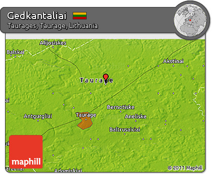 Physical 3D Map of Gedkantaliai