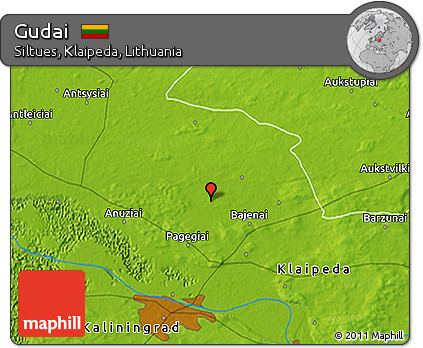 Physical 3D Map of Gudai