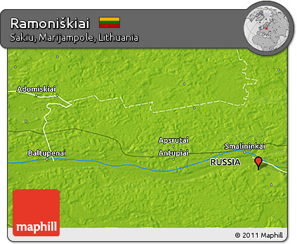 Physical 3D Map of Ramoniškiai