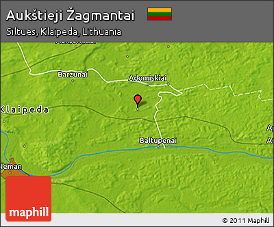Physical 3D Map of Aukštieji Žagmantai