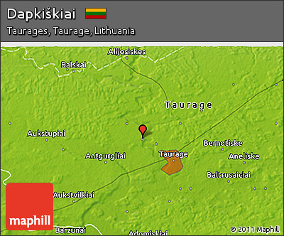 Physical 3D Map of Dapkiškiai
