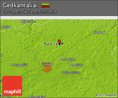 Physical 3D Map of Gedkantaliai