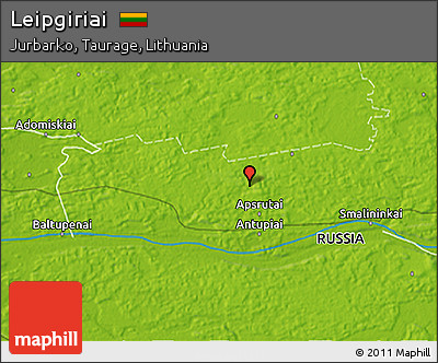 Physical 3D Map of Leipgiriai