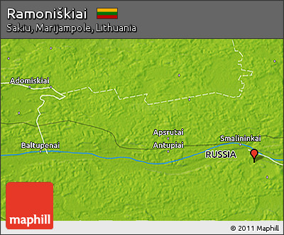 Physical 3D Map of Ramoniškiai
