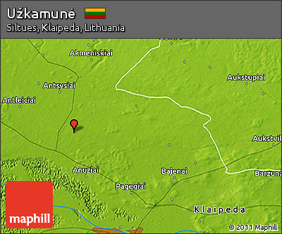 Physical 3D Map of Užkamunė