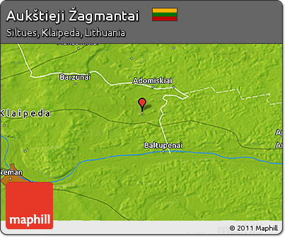 Physical 3D Map of Aukštieji Žagmantai