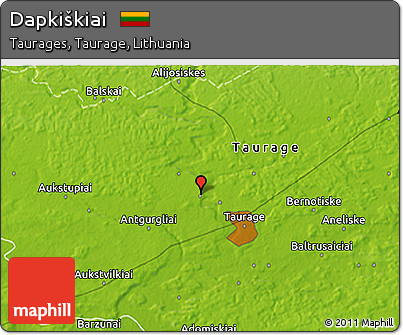 Physical 3D Map of Dapkiškiai
