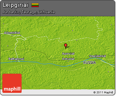 Physical 3D Map of Leipgiriai