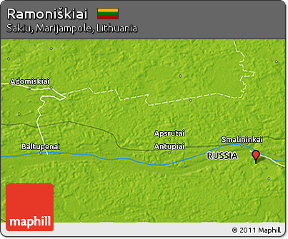 Physical 3D Map of Ramoniškiai