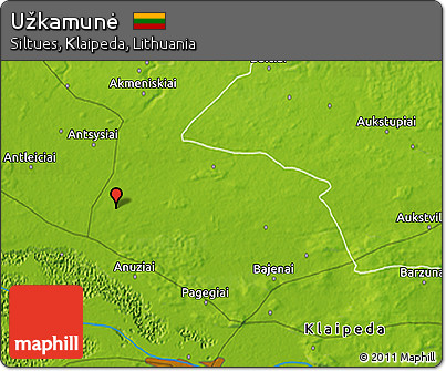 Physical 3D Map of Užkamunė
