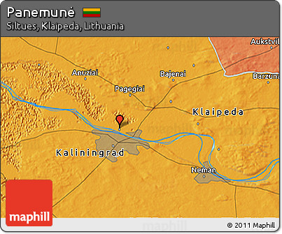 Political 3D Map of Panemunė