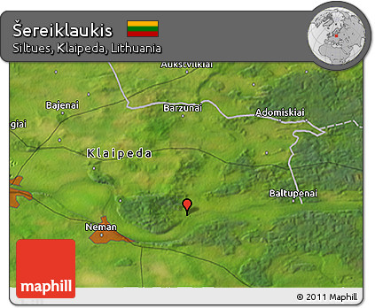 Satellite 3D Map of Šereiklaukis