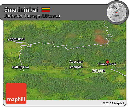 Satellite 3D Map of Smalininkai