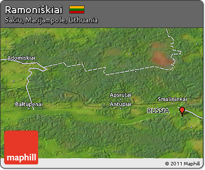 Satellite 3D Map of Ramoniškiai