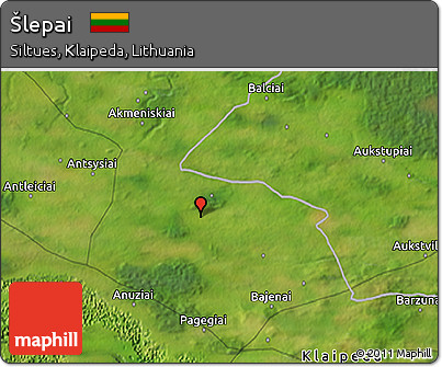 Satellite 3D Map of Šlepai
