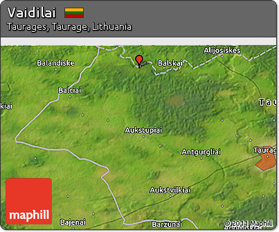 Satellite 3D Map of Vaidilai