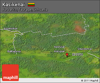 Satellite 3D Map of Kasikėnai