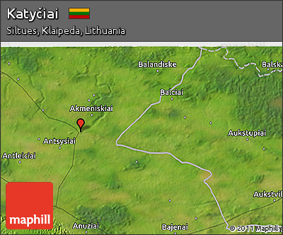 Satellite 3D Map of Katyčiai
