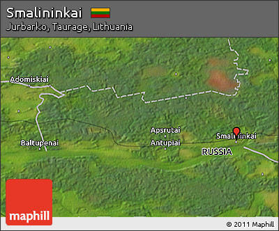 Satellite 3D Map of Smalininkai