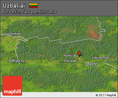 Satellite 3D Map of Užbaliai