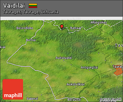 Satellite 3D Map of Vaidilai