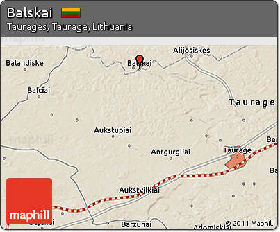 Shaded Relief 3D Map of Balskai