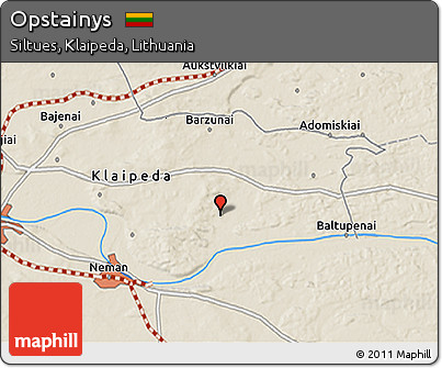 Shaded Relief 3D Map of Opstainys