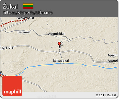 Shaded Relief 3D Map of Žukai