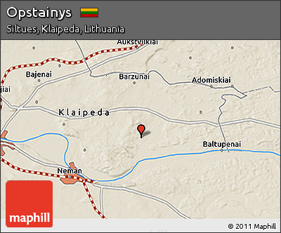Shaded Relief 3D Map of Opstainys