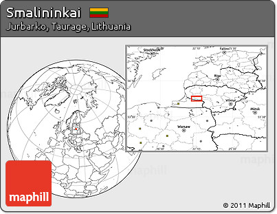 Blank Location Map of Smalininkai
