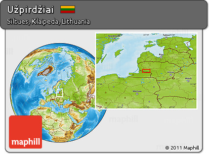 Physical Location Map of Užpirdžiai