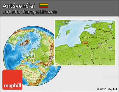 Physical Location Map of Antšvenčiai