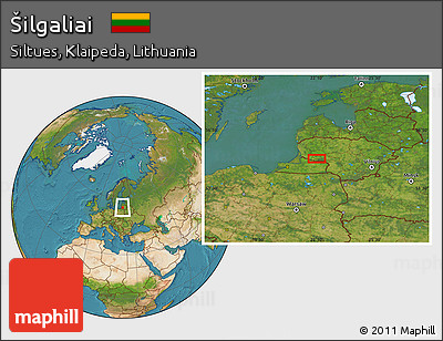 Satellite Location Map of Šilgaliai