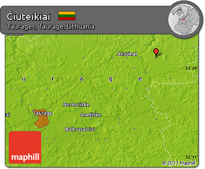 Physical Map of Čiuteikiai
