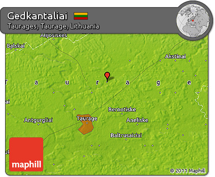Physical Map of Gedkantaliai