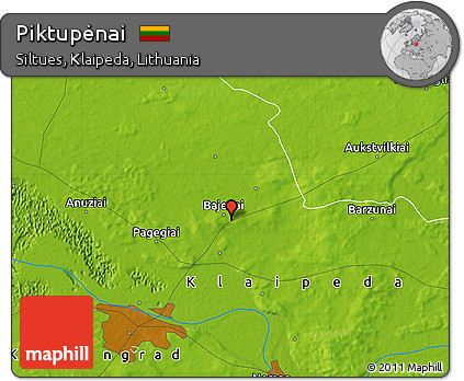 Physical Map of Piktupėnai