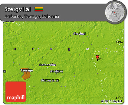 Physical Map of Steigvilai