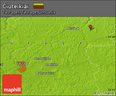 Physical Map of Čiuteikiai
