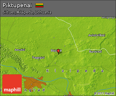 Physical Map of Piktupėnai