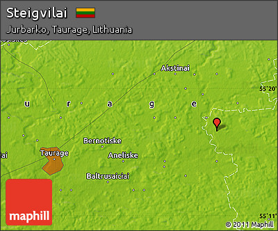 Physical Map of Steigvilai