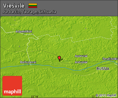 Physical Map of Viešvilė