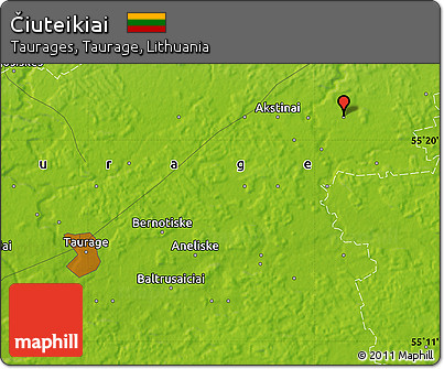 Physical Map of Čiuteikiai