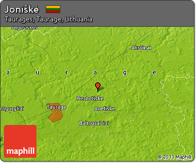Physical Map of Joniškė